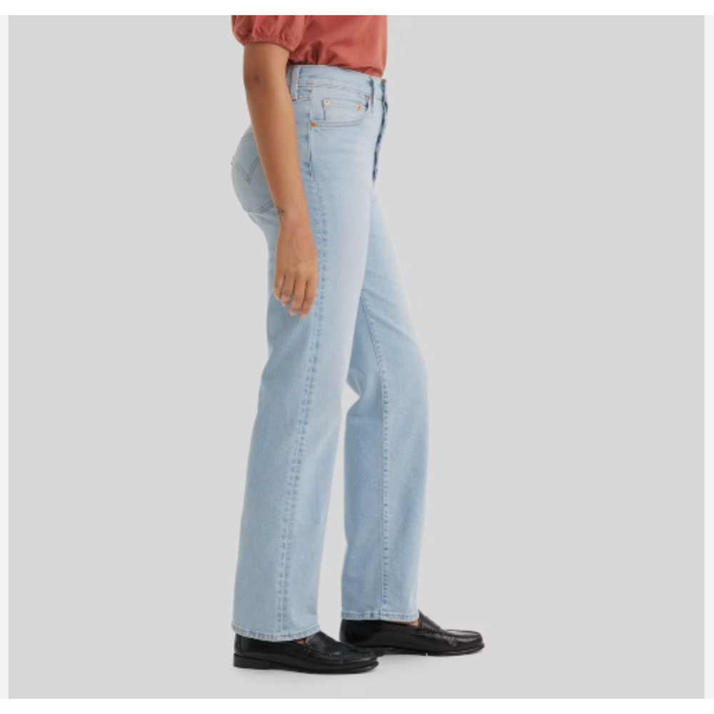 Levi's Ultra-High Rise Ribcage Straight Strech Jeans 26x32 NWT Light Wash